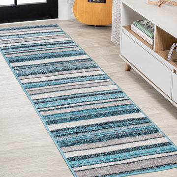 Magnolia Beach Strie' Striped Area Rug